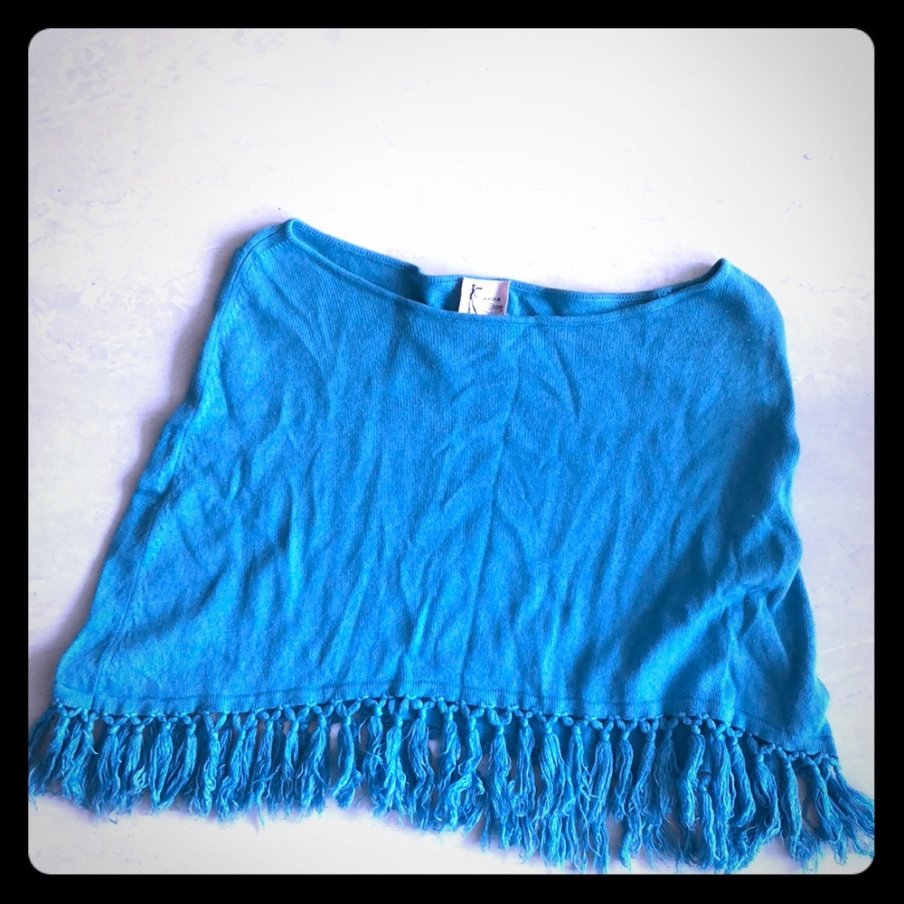 ISADORA STORY cashmere shawl Sz XS.